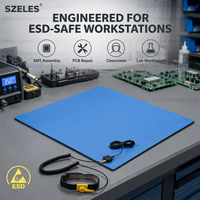 Tapis en caoutchouc antistatique, feuille de caoutchouc ESD, tapis de table de travail, protection antistatique pour salle blanche électronique et station d'assemblage