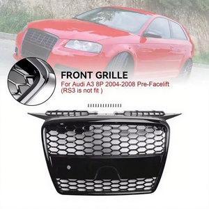 Nhanh chóng vận chuyển <span class=keywords><strong>A3</strong></span> <span class=keywords><strong>8P</strong></span> 2004 2008 Facelift nướng màu đen tổ ong <span class=keywords><strong>RS3</strong></span> phong cách phía trước Bumper nướng cho Audi <span class=keywords><strong>A3</strong></span> S3 <span class=keywords><strong>8p</strong></span> 2004-2008 - Product Image 5