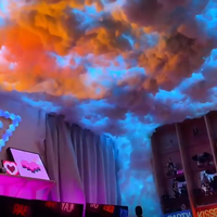 Lampe de plafond LED RGB en forme de nuage, avec contrôle par application, effet éclair et nuage lumineux, pour décoration de chambre