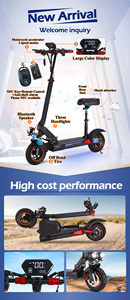 2024 keluaran baru 800w 1000w skuter elektrik kontrol kunci NFC Speaker <span class=keywords><strong>Alarm</strong></span> jarak jauh skuter listrik Off Road 10 inci - Product Image 4