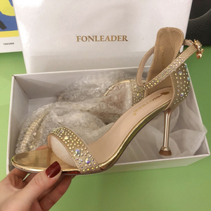 Sandalias de Tacón para Mujer, Último Diseño, Proveedor de Zapatos, Moda Retro, Sandalias con Logotipo Personalizado 2025, Tacones para Mujer - Product Image 6