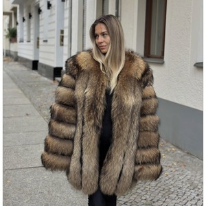 RXFurs Estilo Moderno, Precio Económico en China, Últimos Diseños de Abrigos de Piel de Zorro Auténtica, <span class=keywords><strong>Chaqueta</strong></span> de Piel de Invierno de Lujo para <span class=keywords><strong>Mujer</strong></span> - Product Image 3
