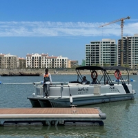 Bateau Ponton de Luxe Confortable et Durable pour la Pêche Sportive, les Excursions et les Rassemblements – Grande Capacité