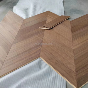 American Walnut Parkett Wood ZIG Zag Parquet <b>Flooring</b> Fishbone Parquet Chevron Floorboards <b>Flooring</b> - Product Image 1