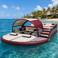 Grande plateforme flottante gonflable pour les activités nautiques commerciales, quai stable pour la plage et le lac