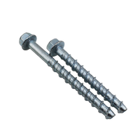 Ultimate Solution Carbon Steel Concrete Anchor Bolts Hex Flange Head 8mm Diameter Zinc Finish Strength Grade 8.8 for Heavy