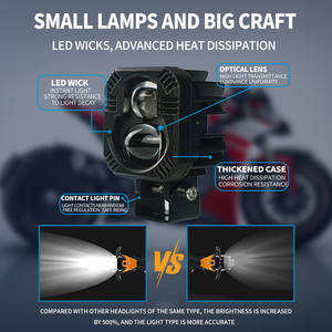 HJG luce a doppio colore <span class=keywords><strong>proiettore</strong></span> 4d <span class=keywords><strong>Led</strong></span> punto di guida luce ausiliaria cubo fuoristrada <span class=keywords><strong>Led</strong></span> fendinebbia luce luce del motociclo Spot - Product Image 5