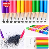 Crayons de dessin animé pour enfants, mine noire, écologiques, avec gomme intégrée, pour l'écriture des élèves du primaire, boîte de 12 pièces