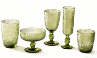 Nouveau verre à boisson vert en tissage design, gobelet à champagne vintage, gobelet à vin, gobelets à eau pour mariage, restaurant, fête