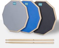 12 pouces Double face silencieux Snare Drum Pads pratique batterie ensemble 2 pièces Silicone pilon muet conseils accessoires d'instruments de musique