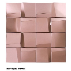 3D stereo kim loại thép không gỉ khảm hiện đại hình học tường bàn gạch cho nhà bếp ktv-internet celegne Studio cho phòng khách - Product Image 5