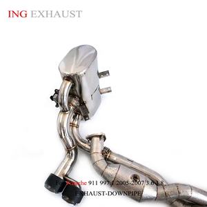 Tubi di Scarico ING per <span class=keywords><strong>Porsche</strong></span> 911 <span class=keywords><strong>997</strong></span> 3.6 3.8 Carrera Targa 4 4S 2005-2007 Scarico in Acciaio Inox con Valvole Accessori Auto - Product Image 5