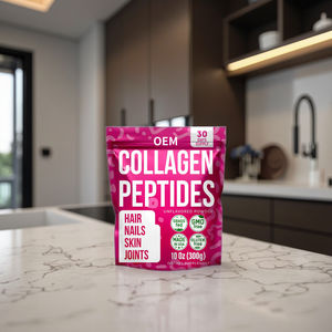 Poudre de peptides de collagène OEM Type hydrolysé <span class=keywords><strong>I</strong></span> II III V X avec acide hyaluronique Biotine Vitamine C Poudre de peptides de collagène multi - Product Image 6