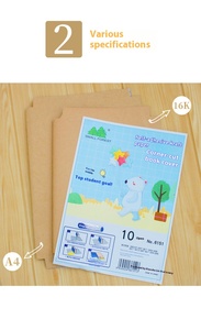 Pellicola Protettiva <span class=keywords><strong>Adesiva</strong></span> Personalizzata in <span class=keywords><strong>Carta</strong></span> Kraft per Copertine di Libri Formato A3 A4 per Cancelleria Scolastica - Product Image 6