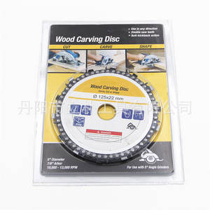 Disco para tallar madera de 5 pulgadas con eje de 7/8 de pulgada, de acero al manganeso, para amoladora angular, para trabajar la madera - Product Image 4