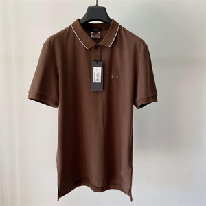 <span class=keywords><strong>Polo</strong></span> estiva da uomo in cotone piqué Casual da uomo nuova <span class=keywords><strong>maglia</strong></span> Trendy a maniche corte con risvolto corto in tinta unita - Product Image 4