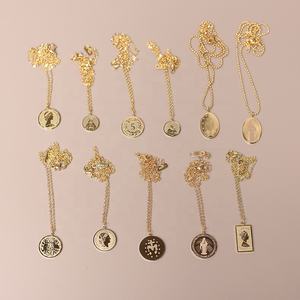 Collier romain rétro à clavicule, en acier inoxydable 18k, reine, Double face, vintage, chaîne, ras du cou - Product Image 2