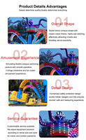 Manège Familial Grand Poulpe Lumineux LED Rotatif pour Parc d'Attractions