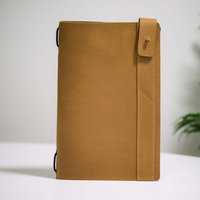 Vente directe en gros, porte-menu en cuir véritable A5, porte-menu personnalisé, couvertures de menu de restaurant