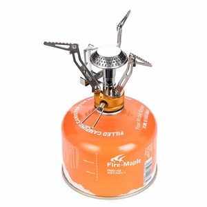 Réchaud à gaz pliable miniature en acier inoxydable personnalisé, allumage électrique, portable, pour le camping en plein air, randonnée, propane, butane - Product Image 1