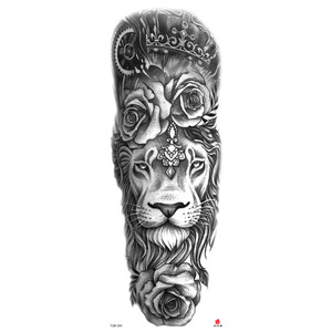 Nuovo arrivo uomo impermeabile Full Arm tigre <span class=keywords><strong>leone</strong></span> animale tatuaggio <span class=keywords><strong>adesivo</strong></span> temporaneo di lunga durata del tatuaggio <span class=keywords><strong>adesivo</strong></span> per il corpo - Product Image 2