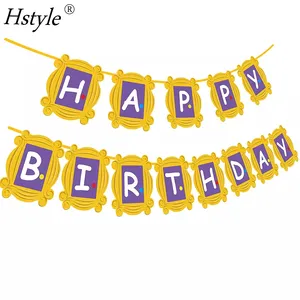 Friends Theme Birthday Party Supplies Friends TV Show Happy Birthday Party Banner Friends Fans Party Backdrop Decorations SD396