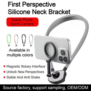 Trépied magnétique Selfie Stick avec support de cou en silicone flexible pour <span class=keywords><strong>iPhone</strong></span> 15 <span class=keywords><strong>14</strong></span> 13 12 Pro Max pour SAMSUNG pour HUAWEI Cell - Product Image 2