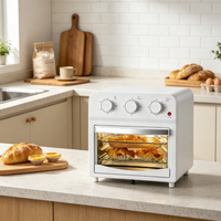 Four à Friture à Air Chaud Mécanique 12L avec Triple Commande par Bouton, Grille de Cuisson Multi-niveaux, Fenêtre en Verre Transparent, Appareil de Cuisine Domestique