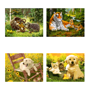 Pintura por Números de Animales, Pintura por Números DIY, Bosque de Hierba, Perro, Gato, <span class=keywords><strong>Erizo</strong></span>, Sets de Pintura al Óleo, Decoración del Hogar, Regalos para Adultos, Obras de Arte - Product Image 2
