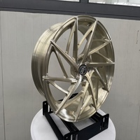 Jantes forgées Yufei 19-20 pouces 5x112 pour AMG GT, design turbine à rayons en Y directionnel, finition or champagne brossé concave