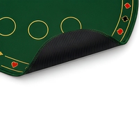 Tapis de jeu de Blackjack personnalisé 71 x 36 pouces, ovale, en feutre polyester, bords cousus, pour casino à domicile