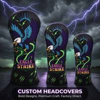Juego de Fundas Personalizadas para Palos de Golf con Logotipo, 3 Piezas, Driver, Fairway, Híbrido, Cuero PU, Bordado, Diseño OEM ODM