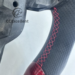Volant en fibre de carbone rouge CCexcellent pour <span class=keywords><strong>Ford</strong></span> <span class=keywords><strong>Fusion</strong></span> Mondeo MK5 Edge Galaxy 2013-2018 Stock d'entrepôt américain Expédition directe - Product Image 2