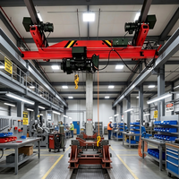 Grue d'atelier intérieure Wanlong de 10 tonnes de capacité, portée de 15,5 m, hauteur de levage de 12 m, moteur de 4,6 kW, température normale