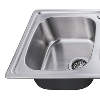 Évier de cuisine professionnel en acier inoxydable double paroi avec filtre à dessin fin