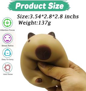 Capybara Squishy <b>Balls</b> PU Material Stress Relief <b>Squeeze</b> <b>Ball</b> for Children Ages 5+ - Product Image 5