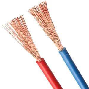 Cable de construcción de cobre para el hogar, cable eléctrico de 1,5mm, 2,5mm, 4mm, 6mm, 10mm, de un solo núcleo, aislado, trenzado, para cableado doméstico