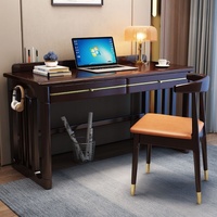 Nuevo Conjunto de Silla y Escritorio de Madera Maciza Estilo Chino, de Lujo Ligero y Alta Gama, para Computadora de Escritorio, Hogar, Oficina, Estudiantes