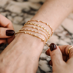 Đá Quý Tình Yêu Ghi Chú Kim Cương Tennis Vòng Đeo Tay Hơn 925 Bạc Đá Lấp Lánh Tinh Tế Chuỗi Vòng Đeo Tay - Product Image 6