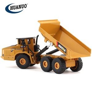 Hợp kim 1/50 máy xúc & Xe tải đổ mô hình thiết lập 2in1 Diecast kim loại Digger Dumper kỹ thuật Xe tải đồ chơi xe - Product Image 6