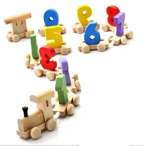 इंद्रधनुष खिलौना ट्रेन Suppliers-निर्माता प्रत्यक्ष बिक्री लकड़ी के बच्चों के डिजिटल ट्रेन splicing खिलौने