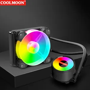 COOLMOON Popular Design PC Water Cooler ICEMOON 12O 5V3PIN ARGB Gaming Liquid Cooler PWM 4PIN Computer AIO CPU Cooler OEM