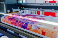 Bannière suspendue découpée sur mesure, en tissu occultant double jet PET robuste avec œillets pour stand de salon professionnel