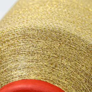 MX X Type 150D Metallic Yarn Weaving And Knitting 12 Micron/23 Micron Gold Color Metallic Thread