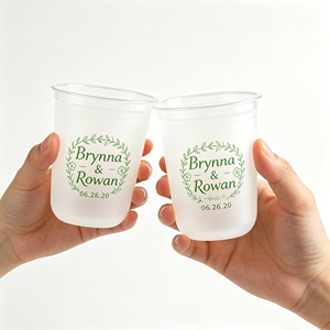 Vasos de Plástico Desechables Personalizados con Logotipo para Bodas, de 12oz, 16oz, 24oz, 380ml, 500ml, 650ml, Transparentes o Esmerilados, de PP, para Té de Burbujas, Té con Leche, Boba, con Tapas - Product Image 1