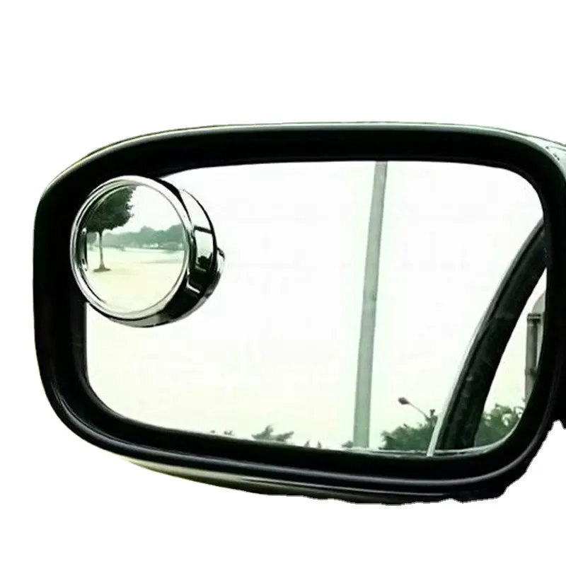 Tourner les miroirs d'angle mort de voiture forme ronde grand angle rétroviseur latéral d'angle mort de voiture 2 pièces/ensemble 360 degrés ABS universel