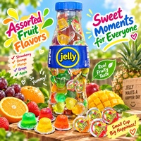 Kleurrijke fruitgelei bekers, zachte mini gelei snoepjes flesjes verpakking voor private label snoepgoed