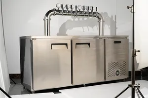 बिक्री के लिए ड्राफ्ट बीयर कूलर मशीन स्टेनलेस स्टील केगेरेटर बीयर डिस्पेंसर