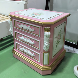 Stile europeo mobili camera da <span class=keywords><strong>letto</strong></span> in legno massello disegnato a mano francese intaglio rosa rosa intaglio principessa <span class=keywords><strong>letto</strong></span> - Product Image 5