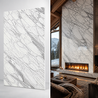 Prix des dalles de marbre Arabescato |   Pierre naturelle polie blanche et grise de 18 mm pour revêtement mural de luxe pour hôtel, villa, cuisine